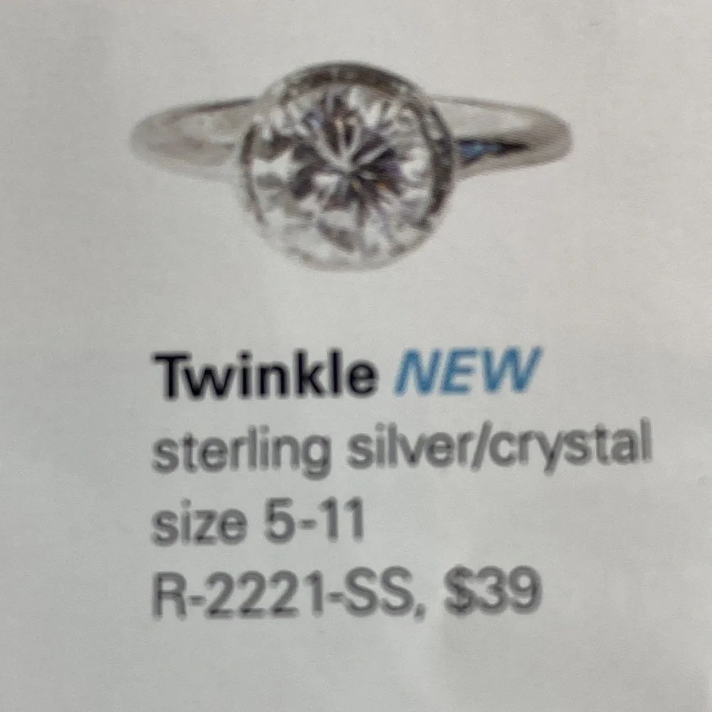 Grace & Heart G&H TWINKLE Ring SIZE 10 .925 Sterling Silver CZ Jewelry Brand New